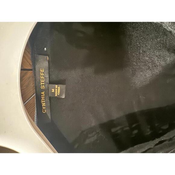 Vintage Black Cynthia Steffe Women's Fringe Cardigan Sweater Medium - Picture 2 of 3